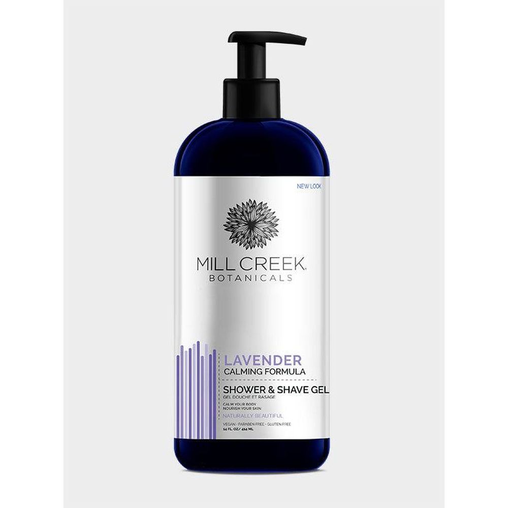 Mill Creek Botanicals Lavender Calming Formula Shower And Shave Gel, 14 Ounce -- 3 Per Case