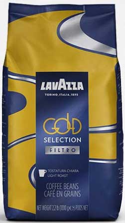 Lavazza Gold Selection Filtro Café En Grano, 1 Kilogramo -- 6 Por Caja