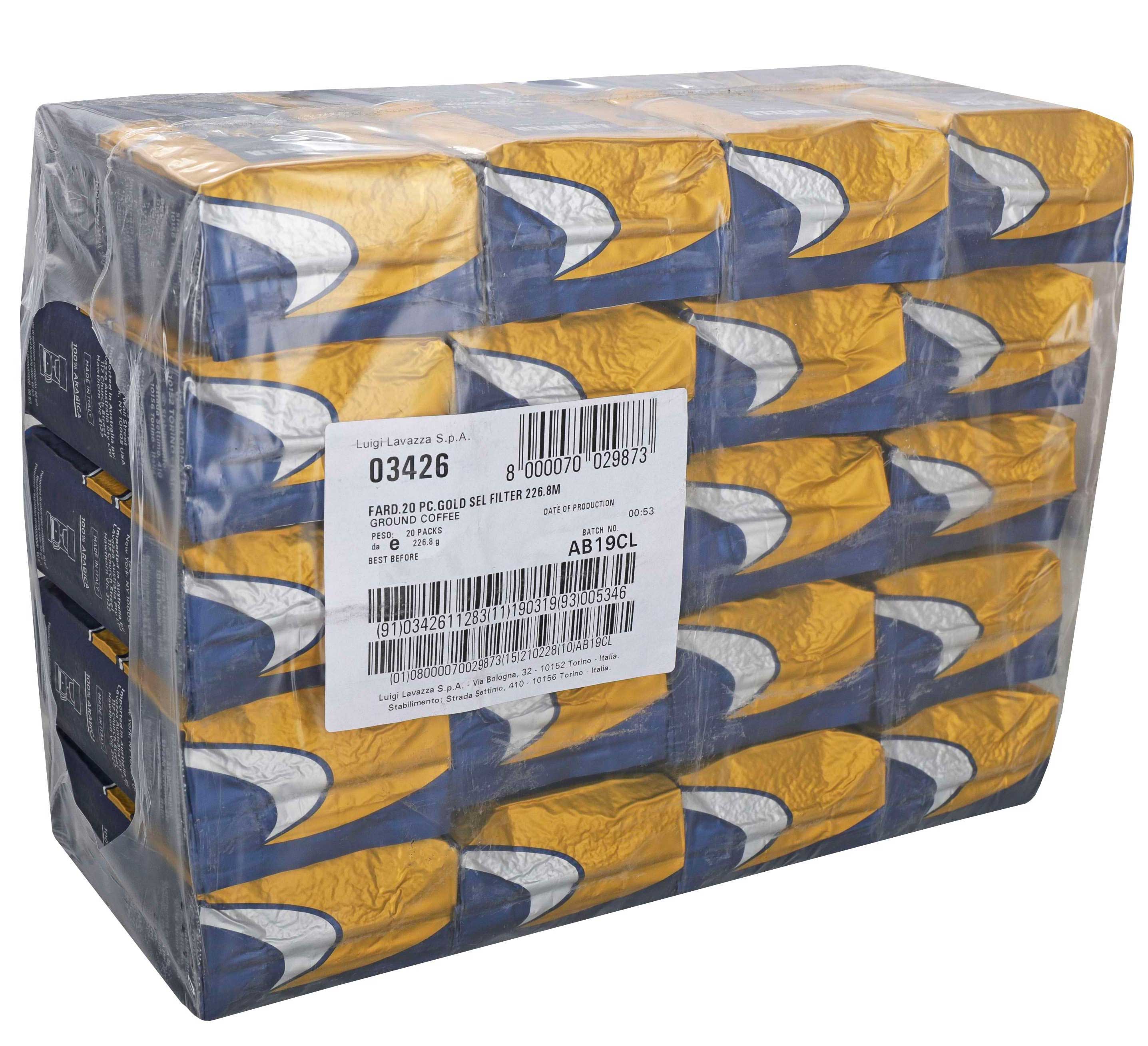 Lavazza Gold Selection Ground Filter Coffee, 8.007 Ounce -- 20 Per Case