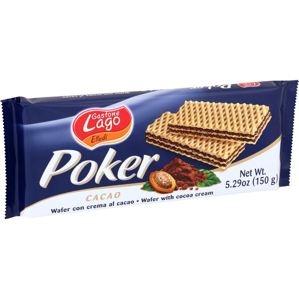 Gastone Lago Cacao Cream Wafer Cookie, 5.29 Ounce -- 16 Per Case