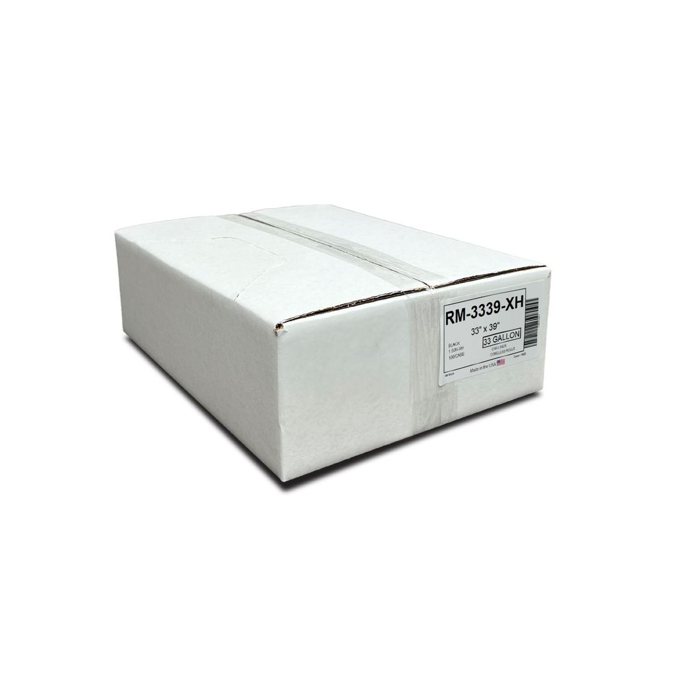 Napco 1.2 Mil Black Heavy Duty Municipal Can Liner, 33 Gallon Capacity -- 100 Per Case