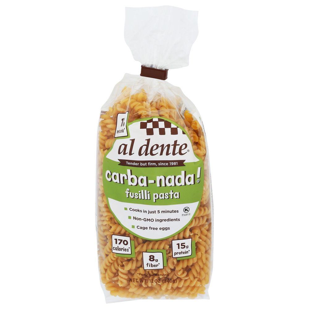 Al Dente Carba Nada Fusilli Pasta, 12 Ounce -- 6 Per Case