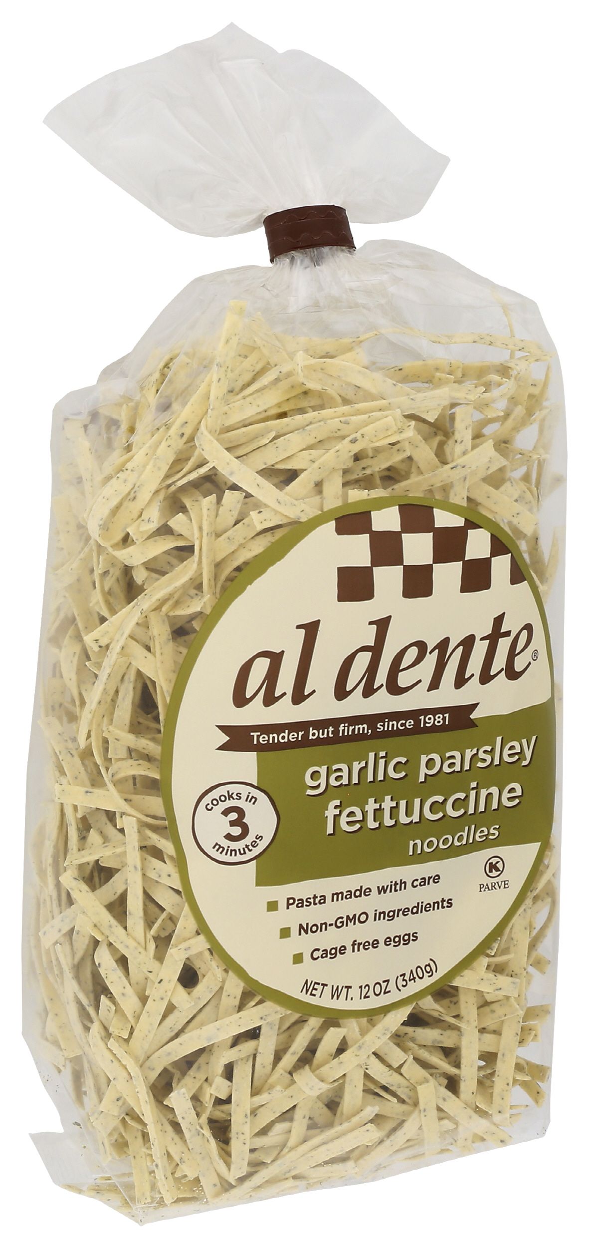 Al Dente Garlic Parsley Fettuccine Pasta Noodles, 12 Ounce -- 6 Per Case