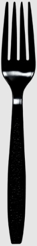 Empress Extra Heavy Weight Polystyrene Black Fork -- 1000 per case