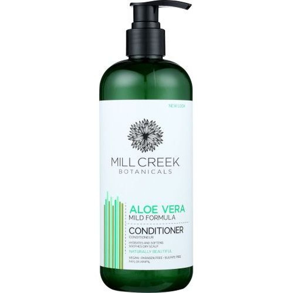 Mill Creek Botanicals Acondicionador De Fórmula Suave De Aloe Vera, 14 Onzas -- 3 Por Caja