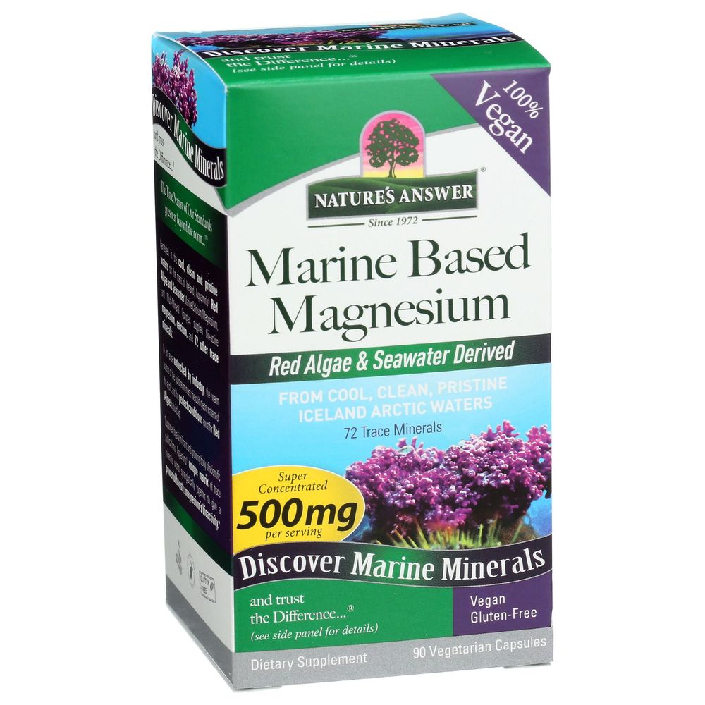 Natures Answer Marine Based Magnesium Vegetarian Capsules, 90 Count