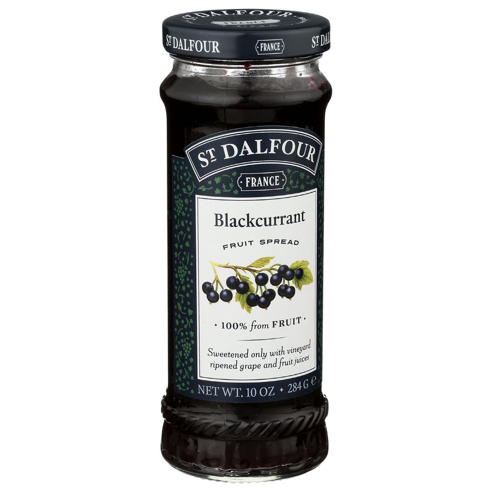 St. Dalfour Blackcurrant Fruit Spread, 10 Ounce -- 6 Per Case