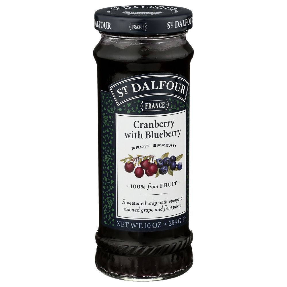 St Dalfour Cranberry With Blueberry Preserve, 10 Ounce -- 6 Per Case