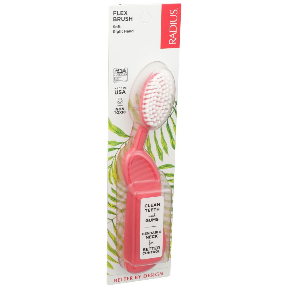 Radius Flex Brush Soft Right Hand Toothbrush -- 6 Per Case