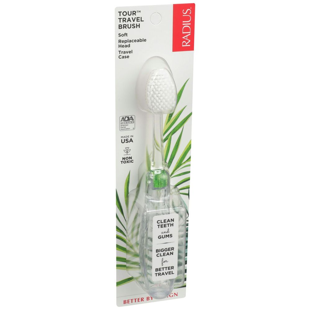 Radius Tour Travel Soft Toothbrush -- 6 Per Case