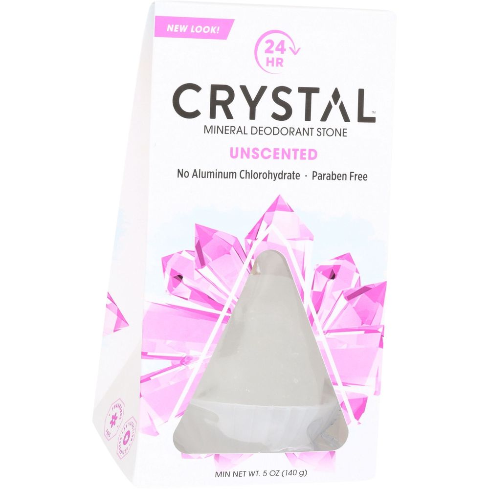 Crystal Body Deodorant Piedra Desodorante Mineral Sin Fragancia, 5 Onzas