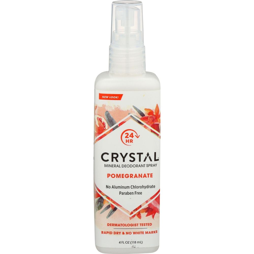 Crystal Body Deodorant Pomegranate Mineral Deodorant Spray, 4 Ounce