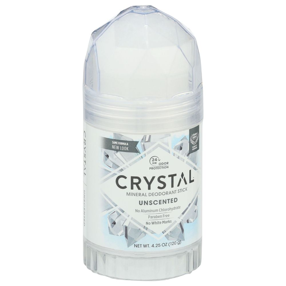 Crystal Body Deodorant Unscented Mineral Deodorant Stick, 4.25 Ounce
