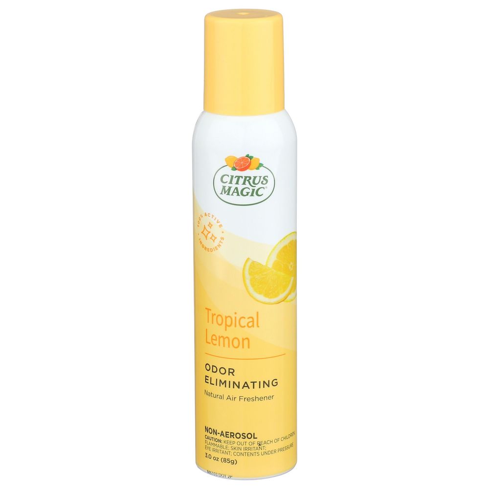 Citrus Magic Natural Tropical Lemon Odor Eliminating Air Freshener Spray, 3 Ounce -- 6 Per Case