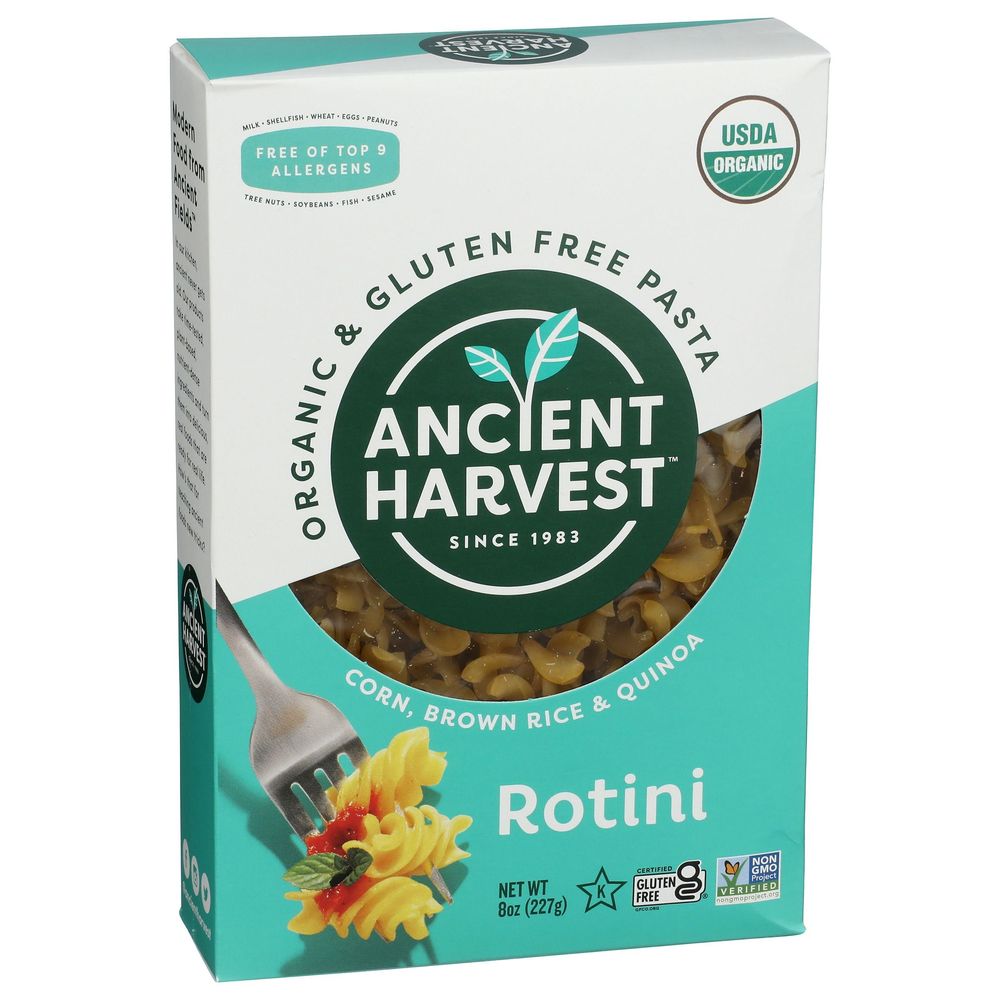 Ancient Harvest Organic Rotini Pasta, 8 Ounce -- 12 Per Case