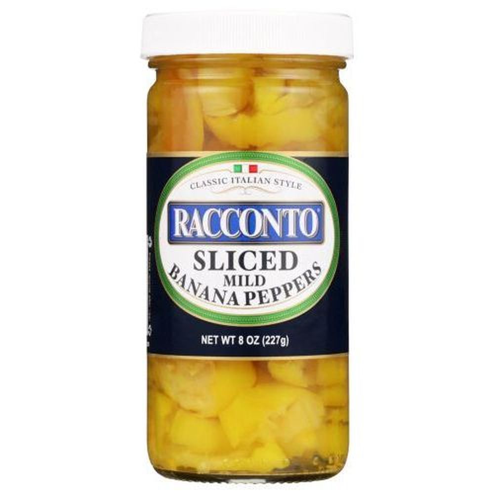 Racconto Sliced Mild Banana Peppers, 8 Ounce -- 12 per case