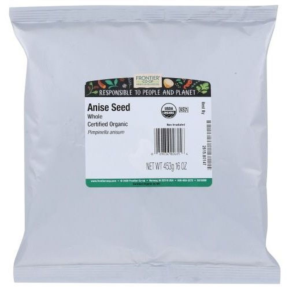Frontier Organic Whole Anise Seed, 16 Ounce