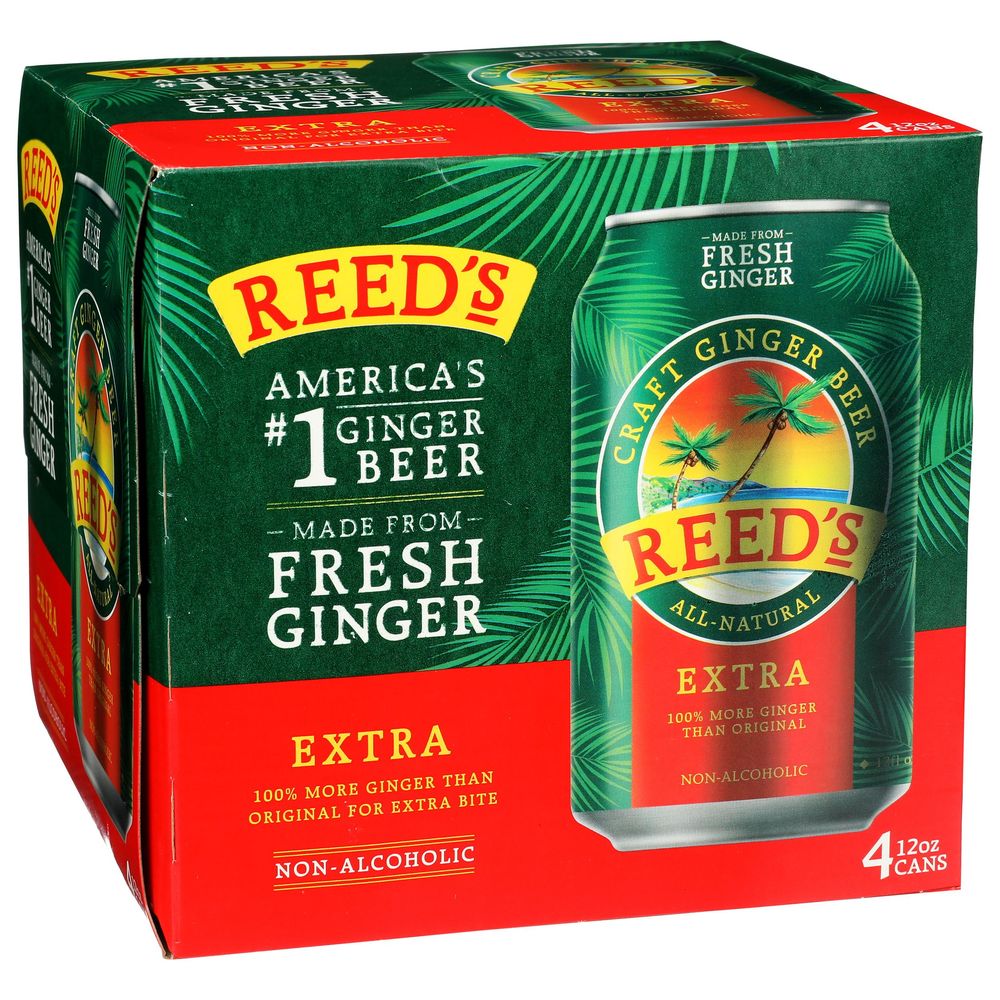 Reed's Extra Ginger Beer Soda, 48 Fluid Ounce -- 6 Per Case