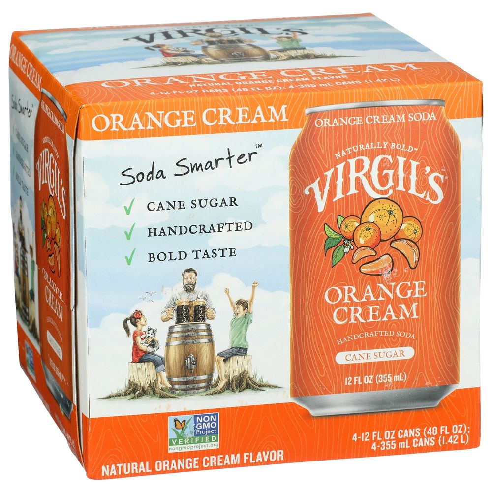 Virgil's Orange Cream Soda, 12 Fluid Ounce -- 24 Per Case