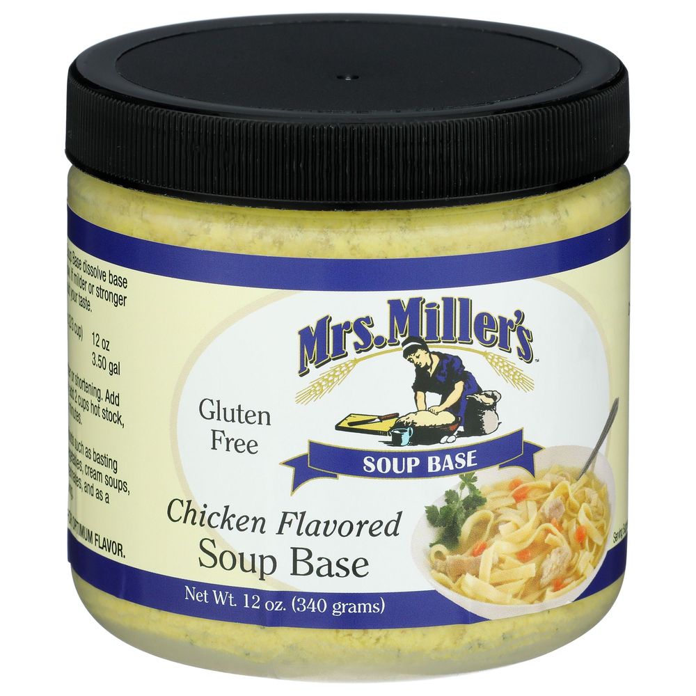 Mrs Millers Chicken Flavored Soup Base, 12 Ounce -- 6 Per Case