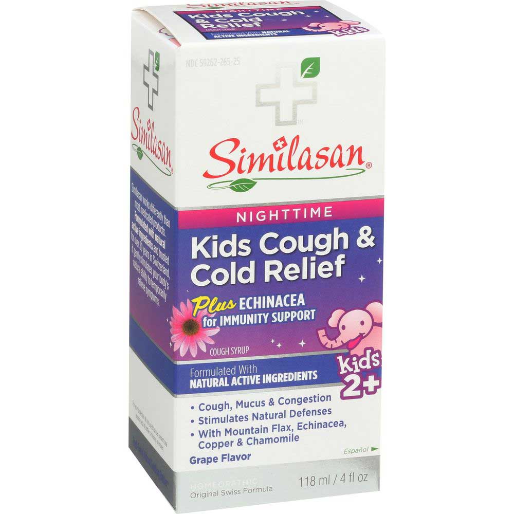 Similasan Kids Nighttime Cough And Cold Relief Plus Echinacea, 4 Fluid Ounce