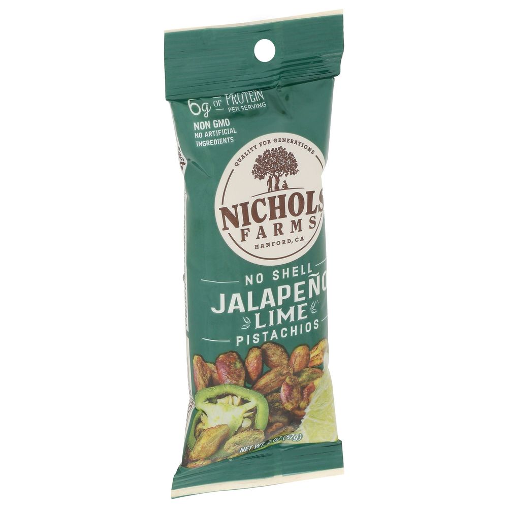 Nichols Farms Jalapeno Lime Pistachio, 2 Ounce -- 10 Per Case
