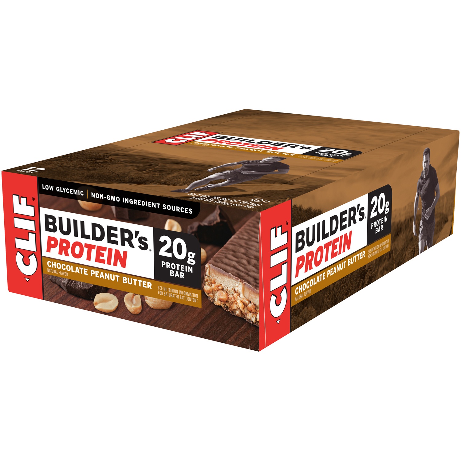 Clif Builders Chocolate Peanut Butter Bar, 2.4 Ounce -- 144 Per Case