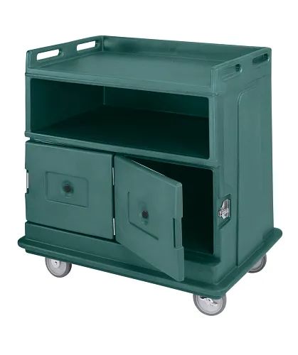 Cambro Granite Green Flat Top Counter Insulated Beverage Service Cart, 44 1/2 X 30 X 44 Inch