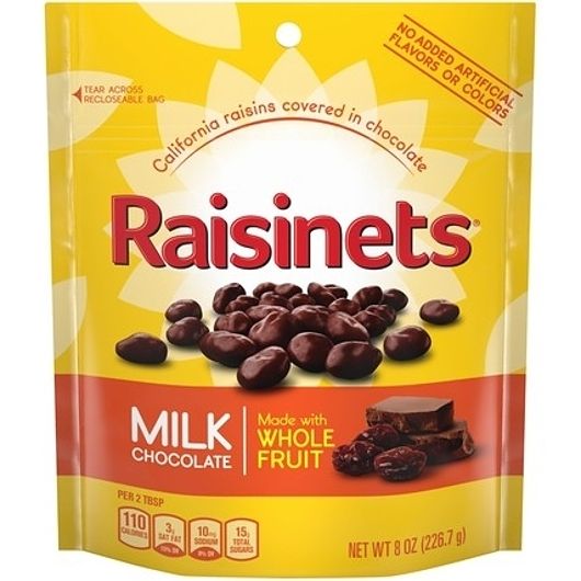 Raisinets Milk Chocolate, Stand Up Bag, 8 Ounce -- 8 Per Case