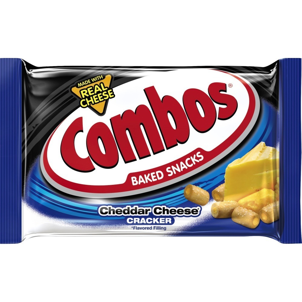 Combos Cheddar Cheese Cracker Singles Snacks, 18 Count -- 12 Per Case