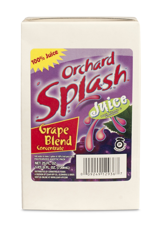 Orchard Splash 100 Percent Grape Juice Blend, 25 Ounce -- 12 Case