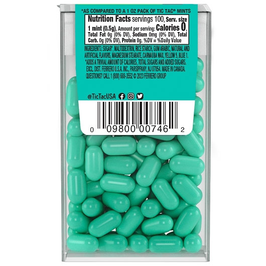 Tic Tac Wintergreen Fresh Breath Mints, 1.7 Ounce -- 288 Per Case