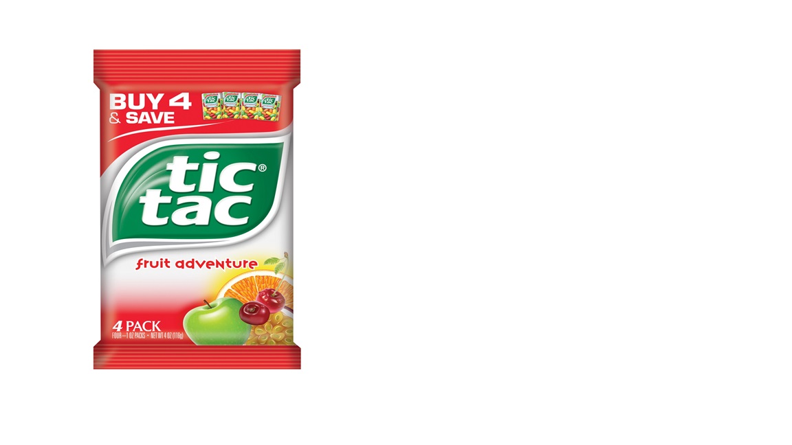 Tic Tac Fruit Adventure T60 Candy, 4 Ounce -- 24 Per Case