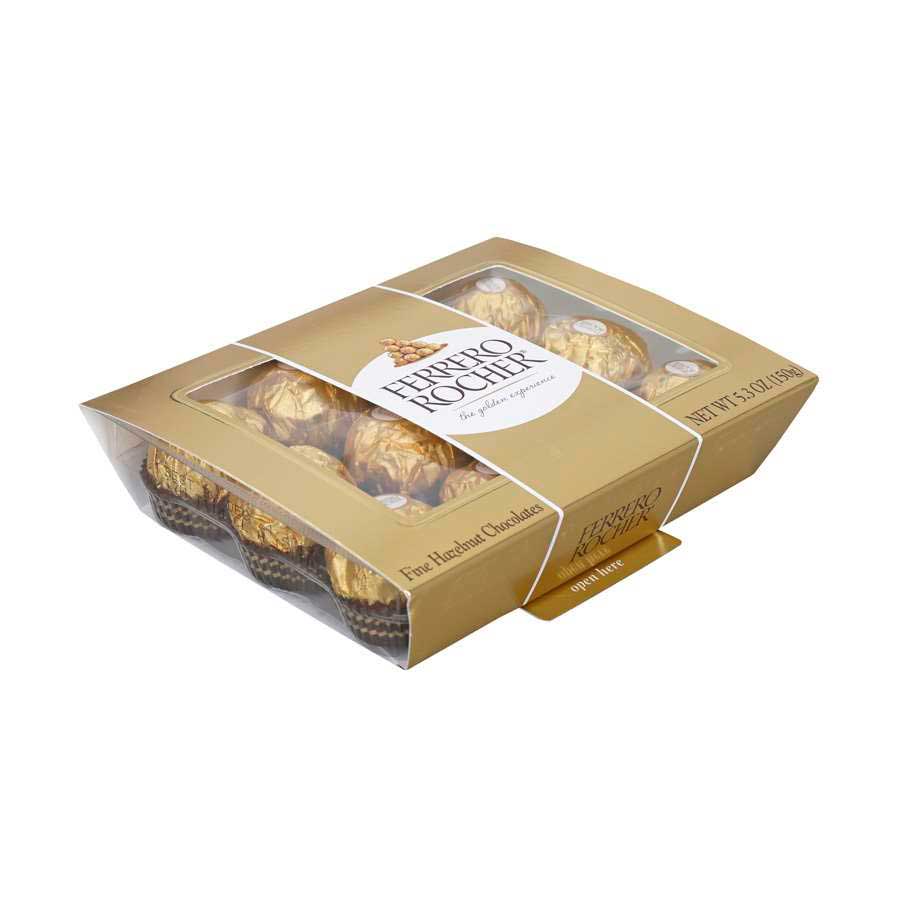 Ferrero Rocher Fine Hazelnut Chocolate, 5.3 Ounce, 12 Count -- 12 Per Case