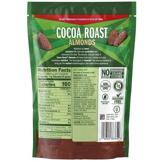 Emerald Cocoa Roast Almonds, 5 Ounce -- 6 per case