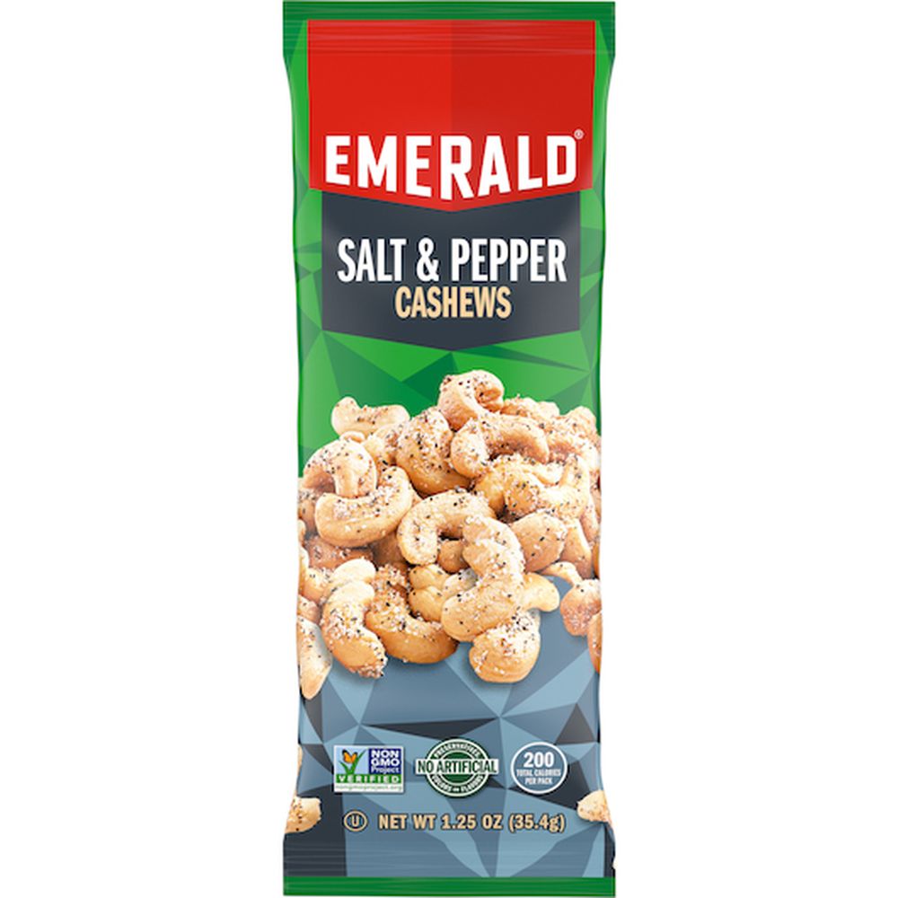 Emerald Salt and Pepper Cashews, 1.25 Ounce -- 36 per case