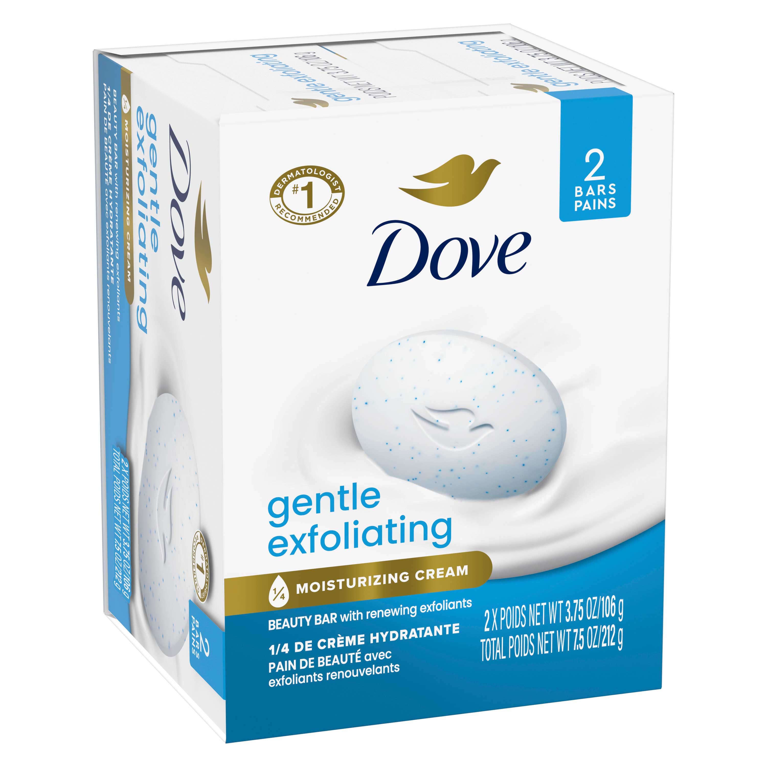 Dove Gentle Exfoliating Beauty Bar Soap, 7.5 Ounce -- 12 Per Case