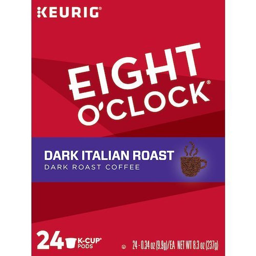 Eight O'clock Dark Italian Roast Keurig Single Serve K-cup Coffee Pods, 24 Count -- 4 Per Case