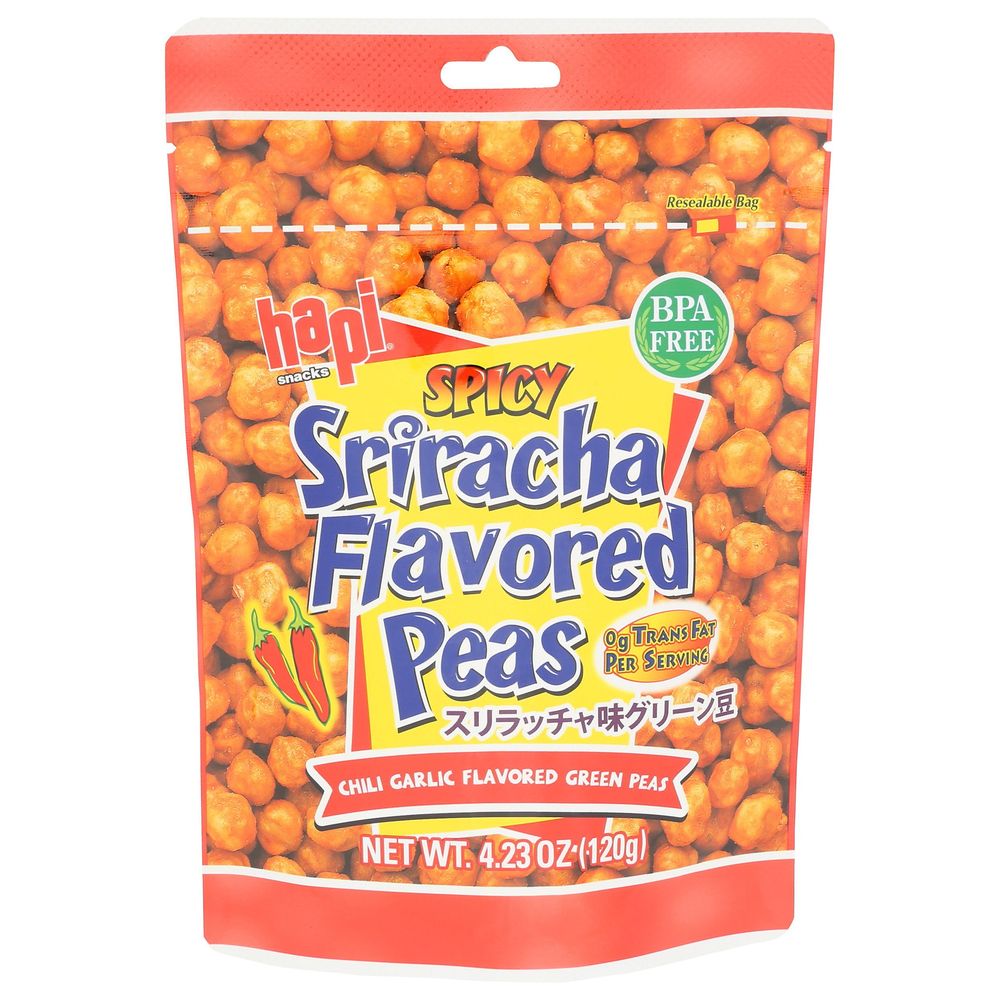 Hapi Spicy Sriracha Flavored Green Peas, 4.23 Ounce -- 12 Per Case