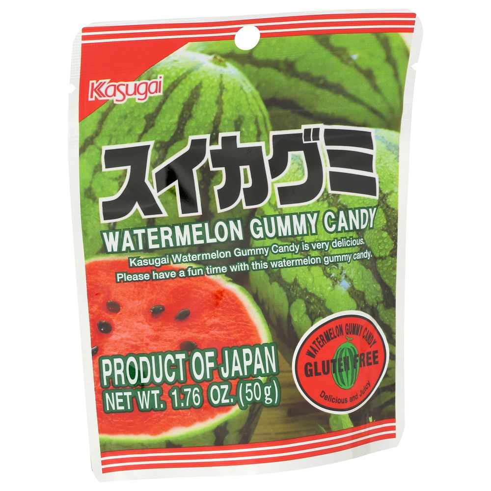 Kasugai Watermelon Gummy Candy, 1.76 Ounce -- 12 Per Case
