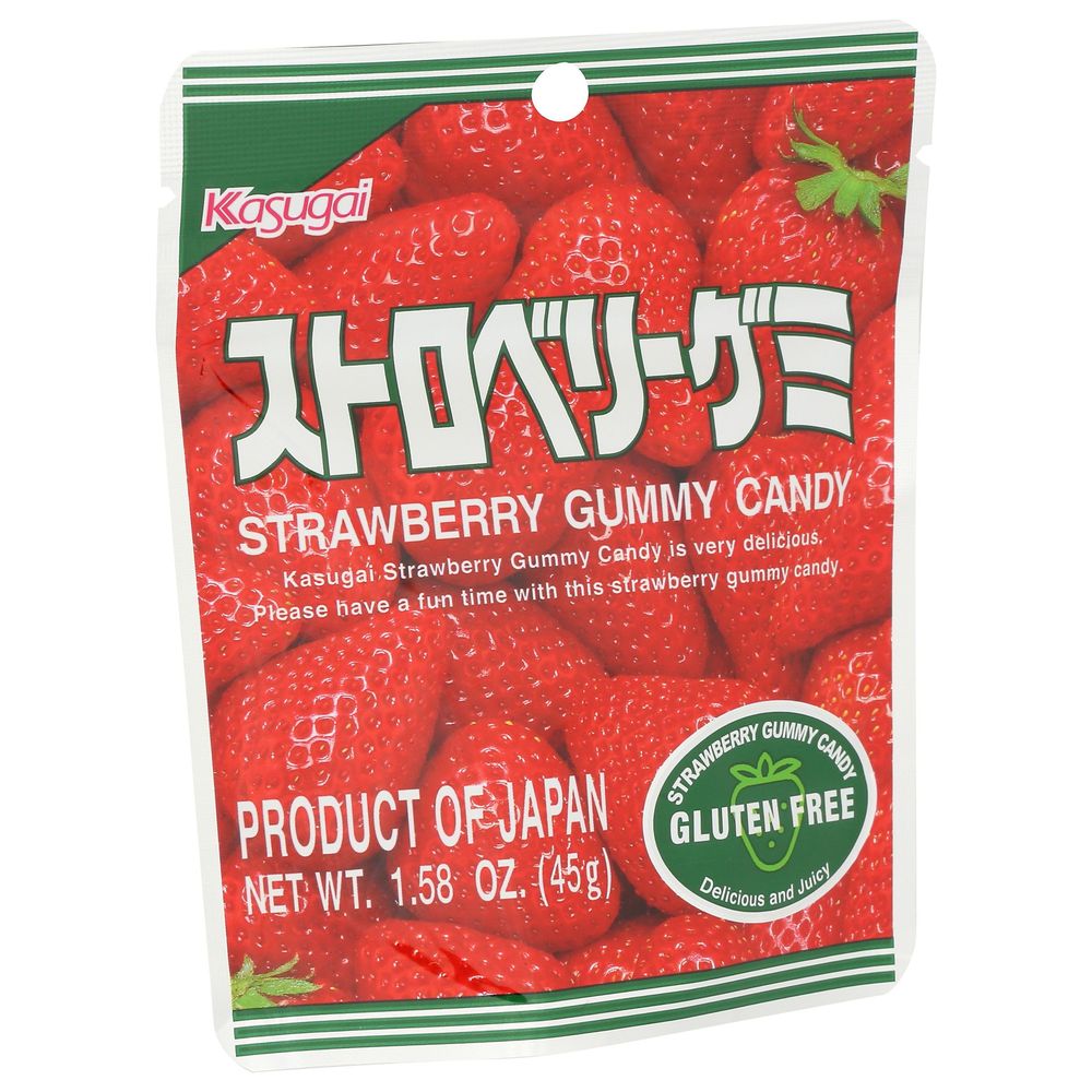 Kasugai Strawberry Gummy Candy, 1.76 Ounce -- 12 Per Case