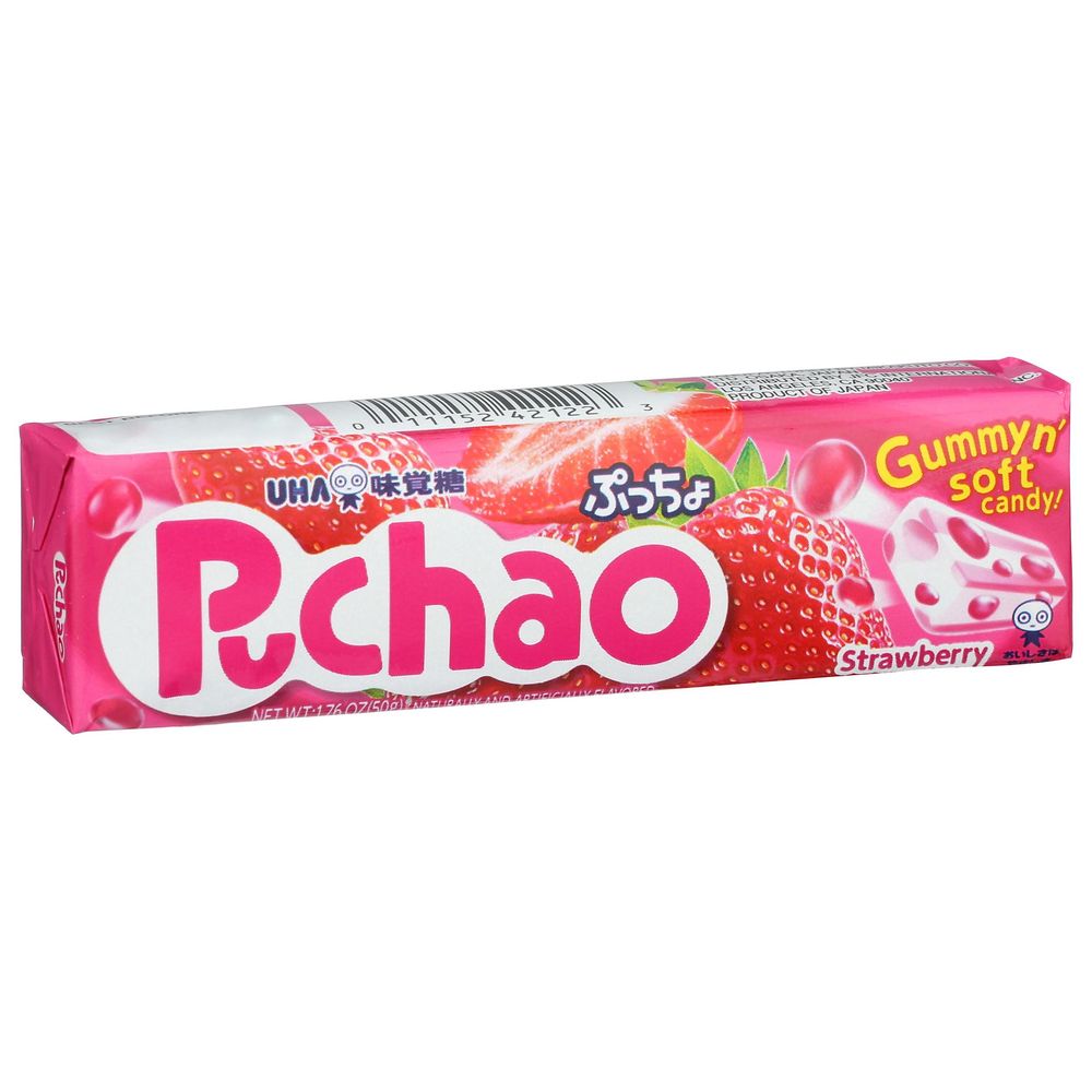 Uha Mikakuto Puchao Strawberry Candy, 1.76 Ounce -- 10 Per Case