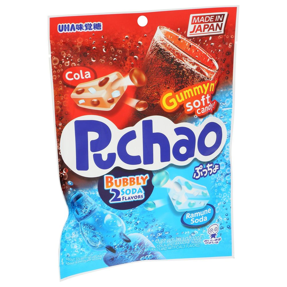 Uha Mikakuto Puchao Bubbly Soda Candy, 3.52 Ounce -- 6 Per Case