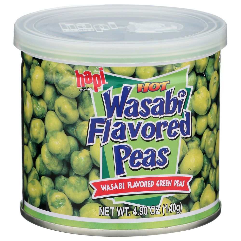 Hapi Hot Wasabi Flavored Green Peas, 4.9 Ounce -- 12 Per Case