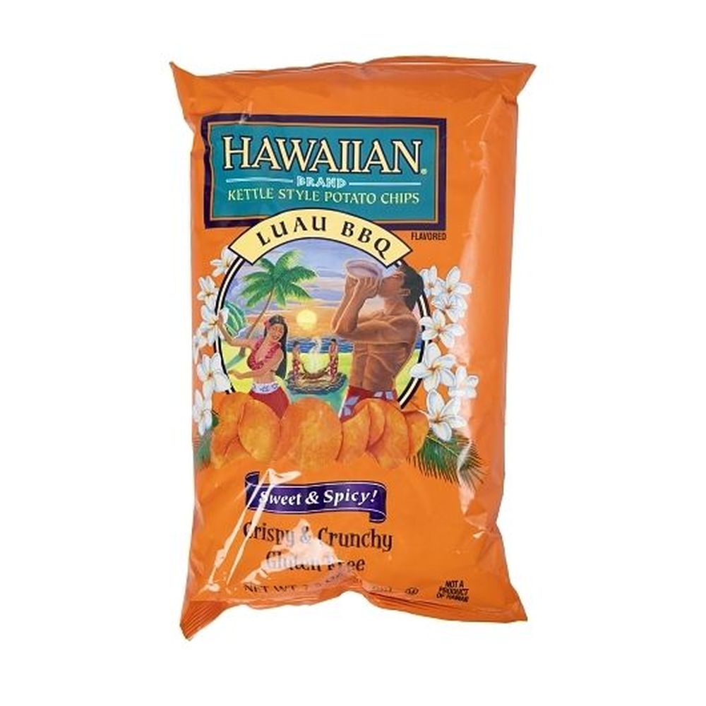 Hawaiian Luau Barbeque Kettle Style Potato Chips, 7.5 Ounce -- 15 Per Case
