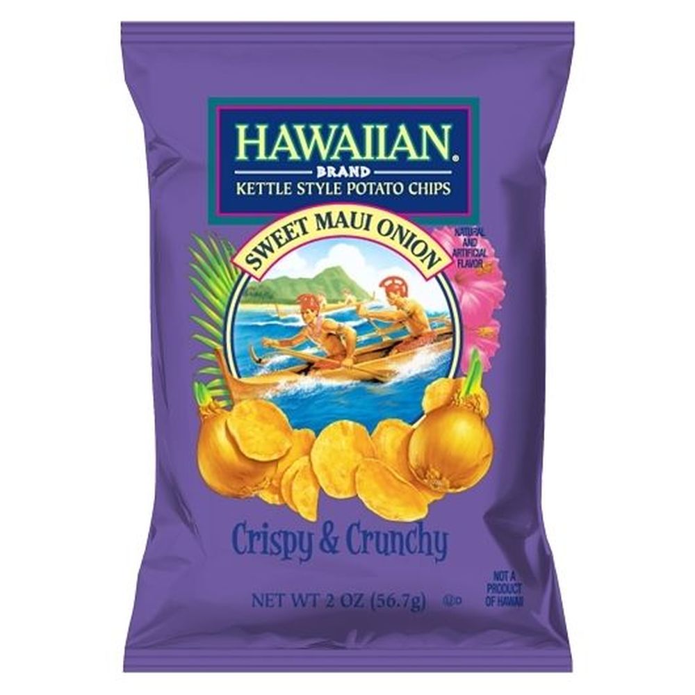 Hawaiian Maui Onion Kettle Style Potato Chips, 2 Ounce -- 6 Per Case