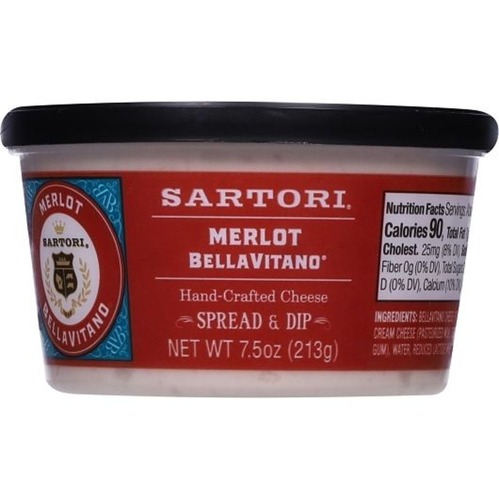 Sartori Merlot Bellavitano Cheese Spread, 7.5 Ounce -- 12 Per Case