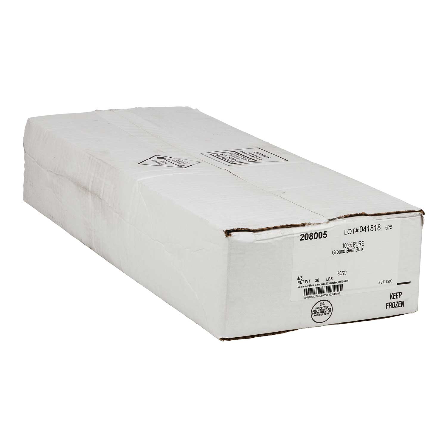 Rochester Ground Beef, Bulk, 5 Pound -- 4 Per Case