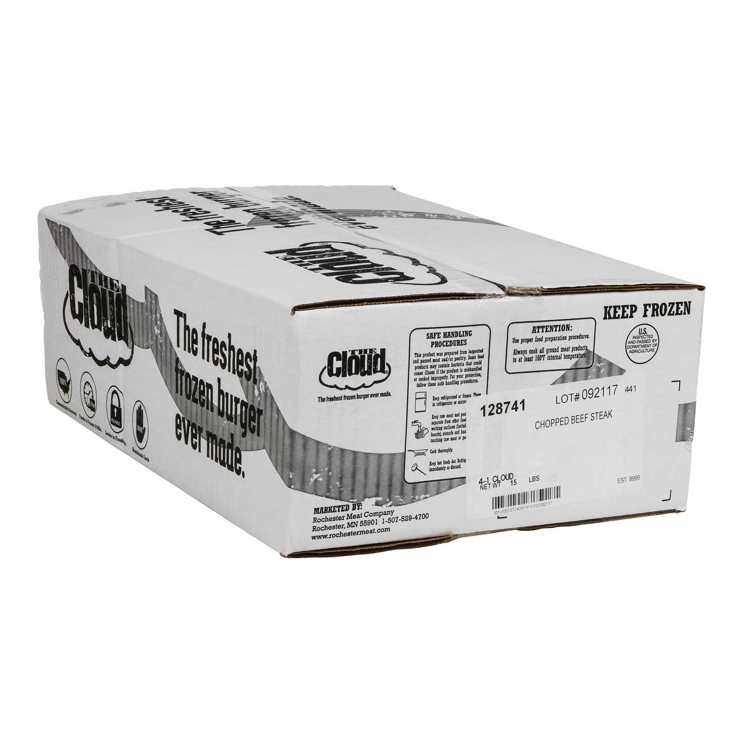 Cloud 4:1 Chopped Beef Steak Patty, 5.33 Ounce -- 60 Per Case