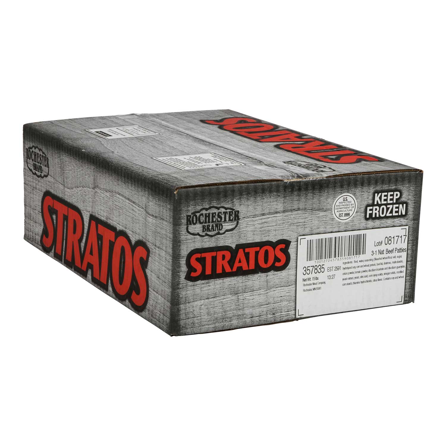 Stratos 3:1 Beef Patty, 5.33 Ounce -- 45 Per Case